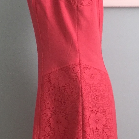 Adrianna Papell-Flamingo Pink Sleeveless Dress - Picture 7 of 8